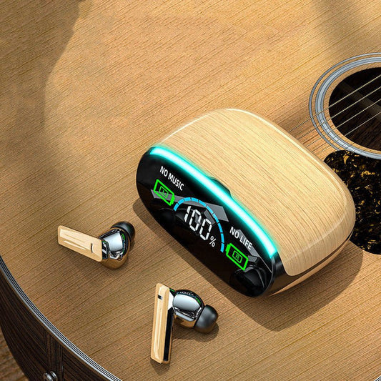 Wood Grain Wireless Bluetooth Earbuds